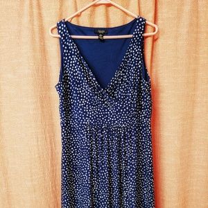 Royal Blue Polka-Dot Dress